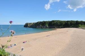 Golden sands at beautiful Barafundle bay.
